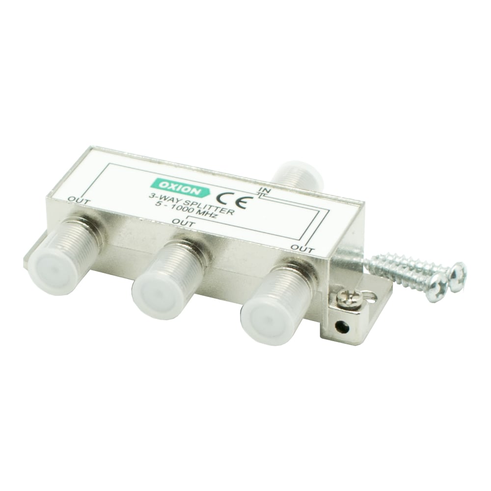 Изображение товара Разветвитель F на 3 TV 5-1000 МГц OXION пакет 10 шт.