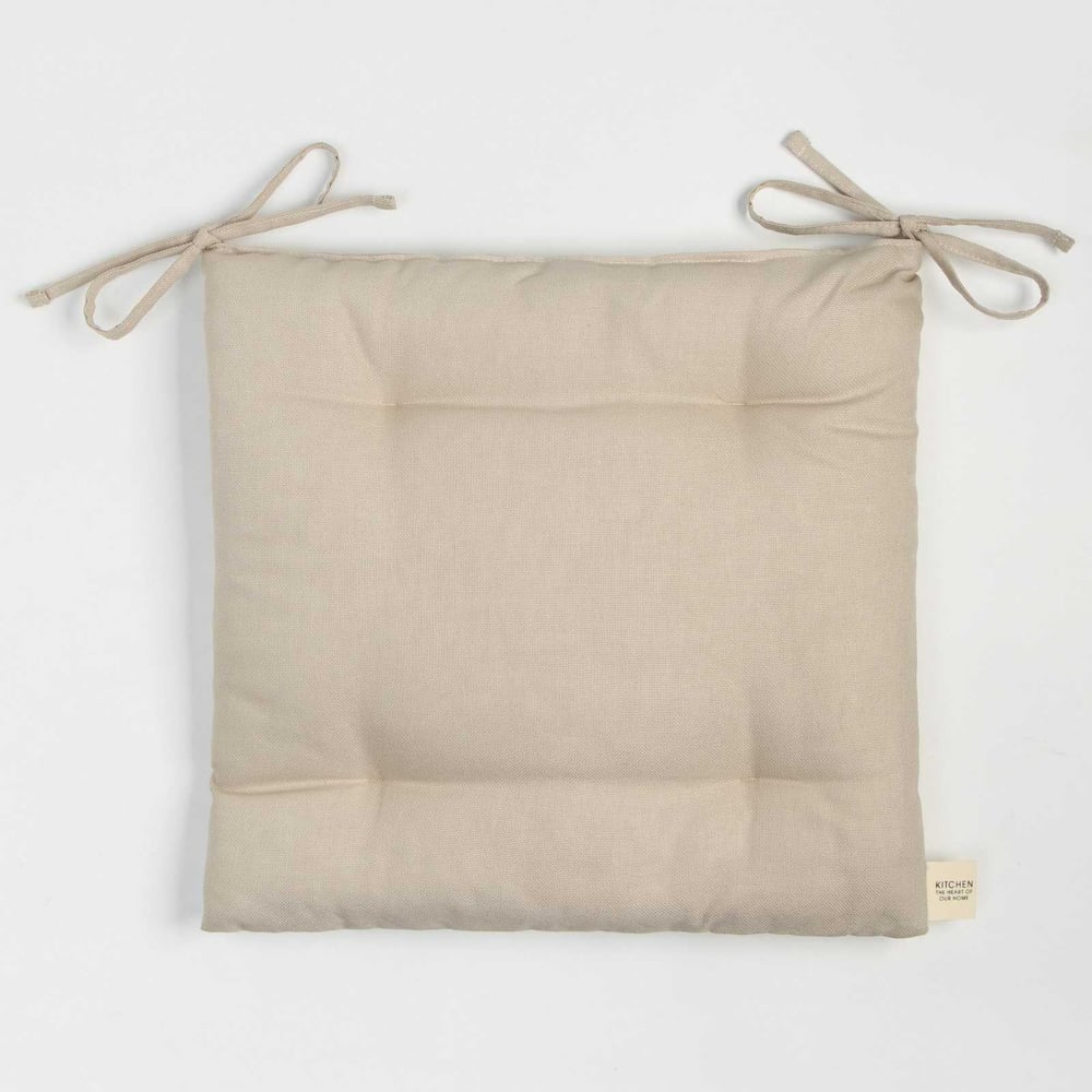 Изображение товара Сидушка Этель Calm 42x42 см из 100% хлопка рогожки бежевый