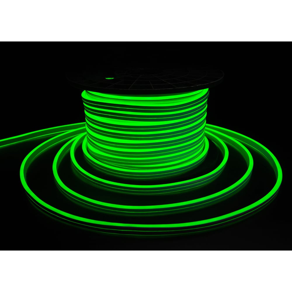Изображение товара Гибкий двусторонний неон TEAMPROF 50м зеленый IP65 для улицы и интерьера
