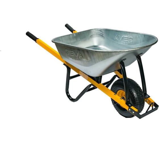 Изображение товара Тачка одноколесная GEVA TRADE GEVA MAXI 140л квадратная труба, колесо 15x6.00-6 F20mm/90мм TS1K140GT