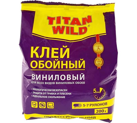 Изображение товара Обойный виниловый клей TITAN WILD пакетик 200 Б/И TWV200SP