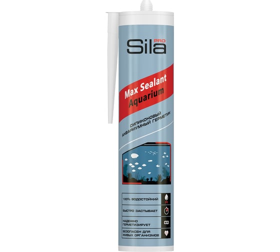 Изображение товара Силиконовый аквариумный герметик Sila (T) PRO Max Sealant AQ бесцветный 280 мл AQ2801