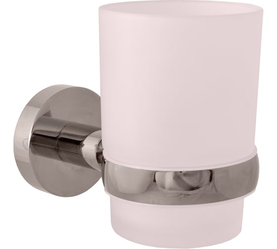 Изображение товара Стакан одинарный стеклянный настенный RavSlezak, серый металлик глянцевый COA0201MGL