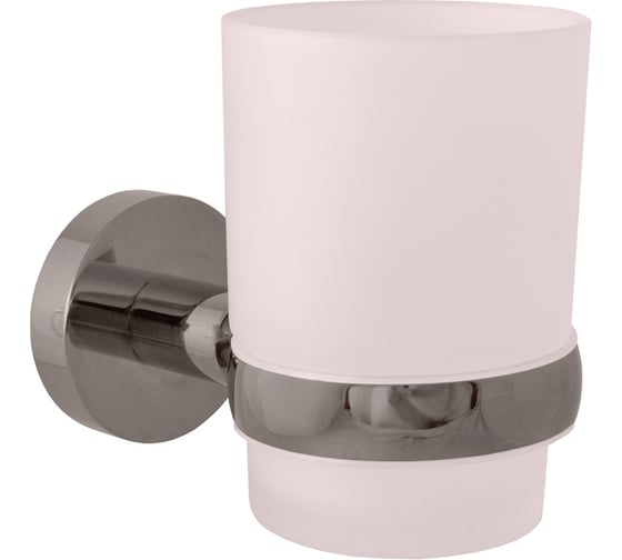 Изображение товара Стакан одинарный стеклянный настенный RavSlezak, серый металлик крацованный COA0201MGK