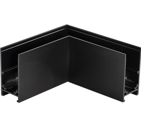 Изображение товара Накладной горизонтальный угол для магнитных шинопроводов Smartbuy 48В, IP20, Черный SBL-MNGAB