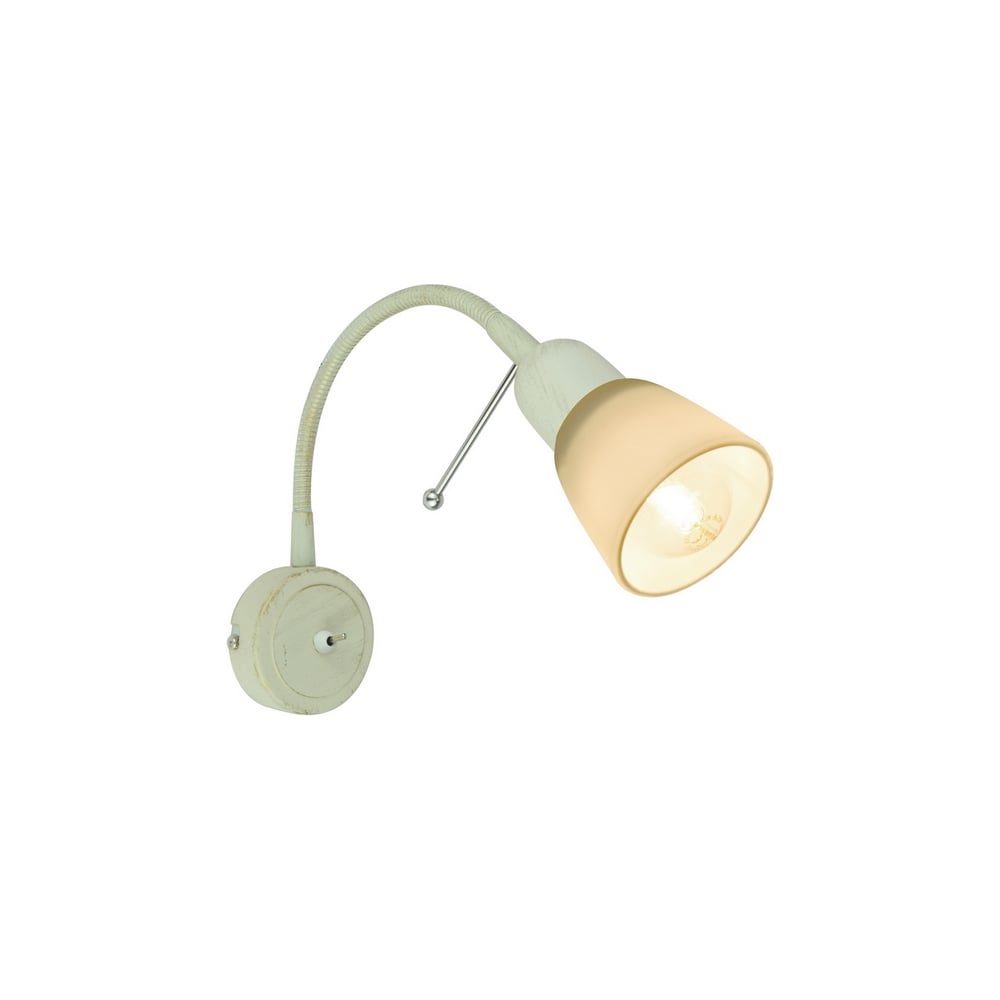 Настенный светильник ARTE LAMP лупа настольная 10х d 12 см на гибкой ножке с подсветкой белая