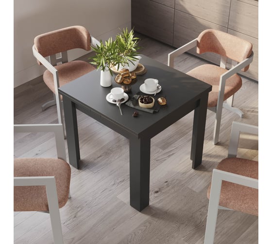 Изображение товара Стол раздвижной ТриЯ Дрезден Тип 1 черный/черный 258704