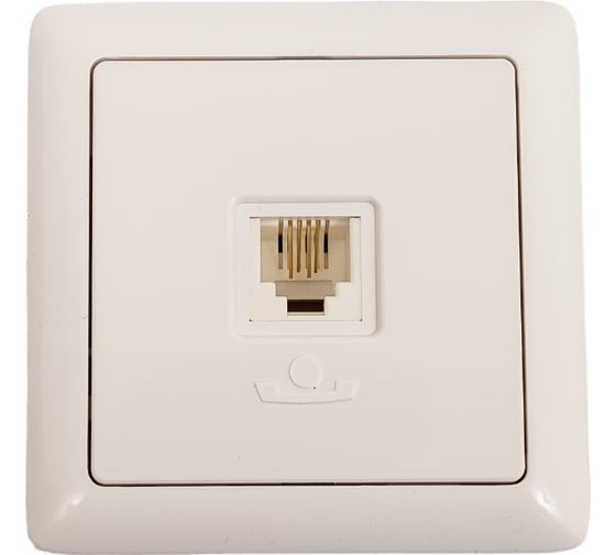 Изображение товара Телефонная розетка Systeme Electric ХИТ, О/У, RJ11, белый RT-4A3-B