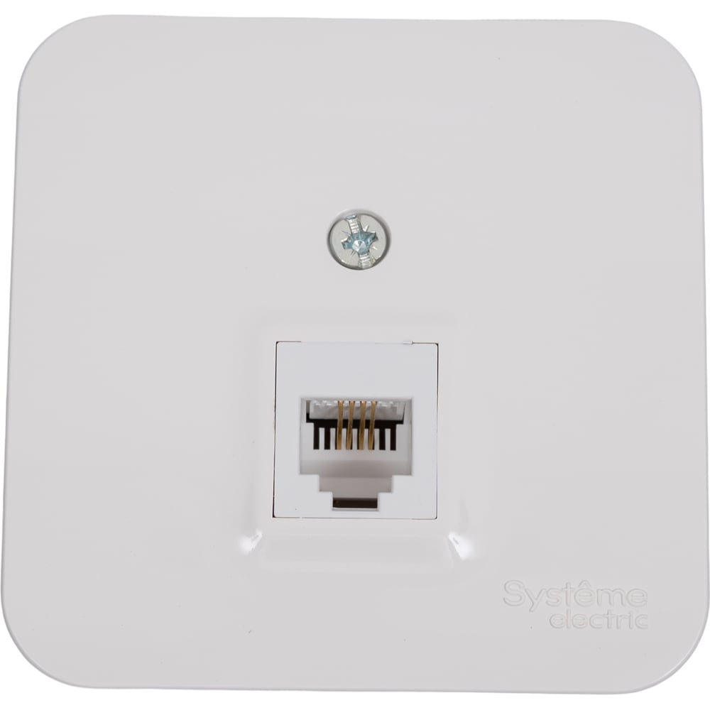 Изображение товара Телефонная розетка Systeme Electric Blanca RJ11 накладная молочная