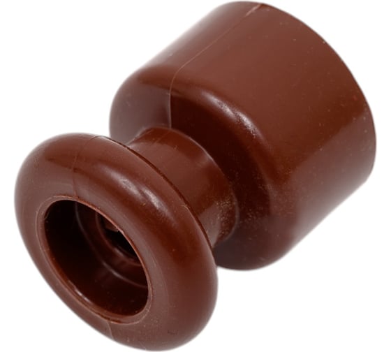 Изображение товара Изолятор для витых проводов Bylectrica большой (уп.10шт.) серия РЕТРО, () ЮЛИГ.757522.016коричневый