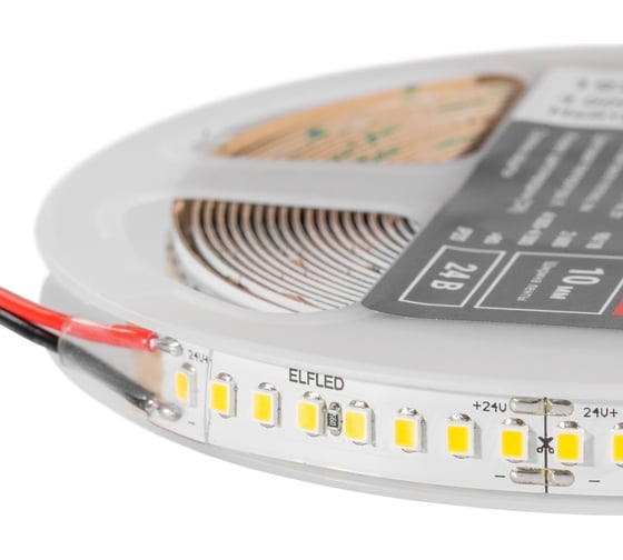 Изображение товара Лента светодиодная ELF LED PRO140, 192/м (2835), 24В, 18Вт/м, 5м, белый теплый 2800-3300К ELFLED-24192-PRO140ww