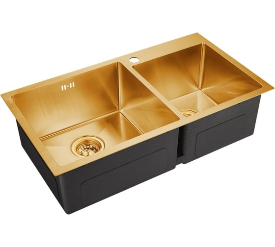 Изображение товара Мойка EMAR универсального монтажа EMB-210 PVD Nano Golden