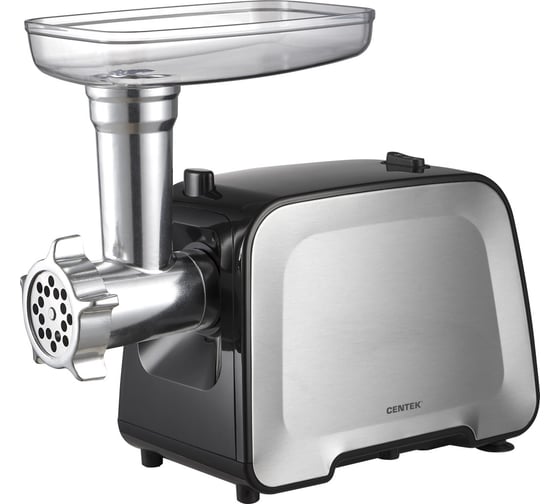 Изображение товара Мясорубка Centek 2200 Bт, 2,2 кг мин, реверс, стальной коннектор, 2 диска, 2 насадки CT-1604