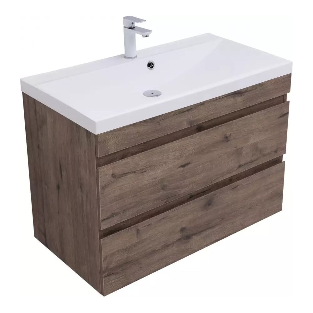 Изображение товара Тумба Aquanet Нота new 90 цв.дуб веллингтон табак 334193 00334193