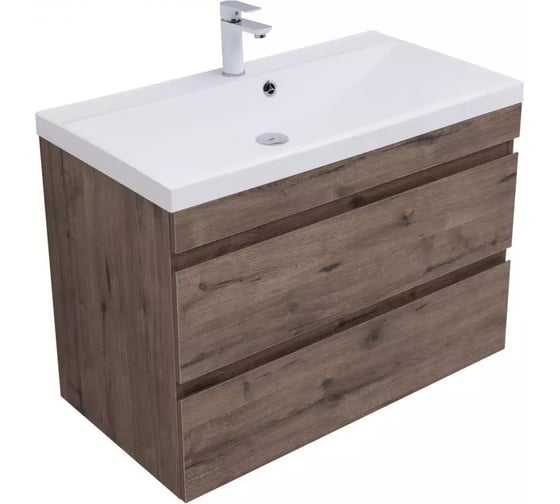 Изображение товара Тумба Aquanet Нота new 90 цв.дуб веллингтон табак 334193 00334193