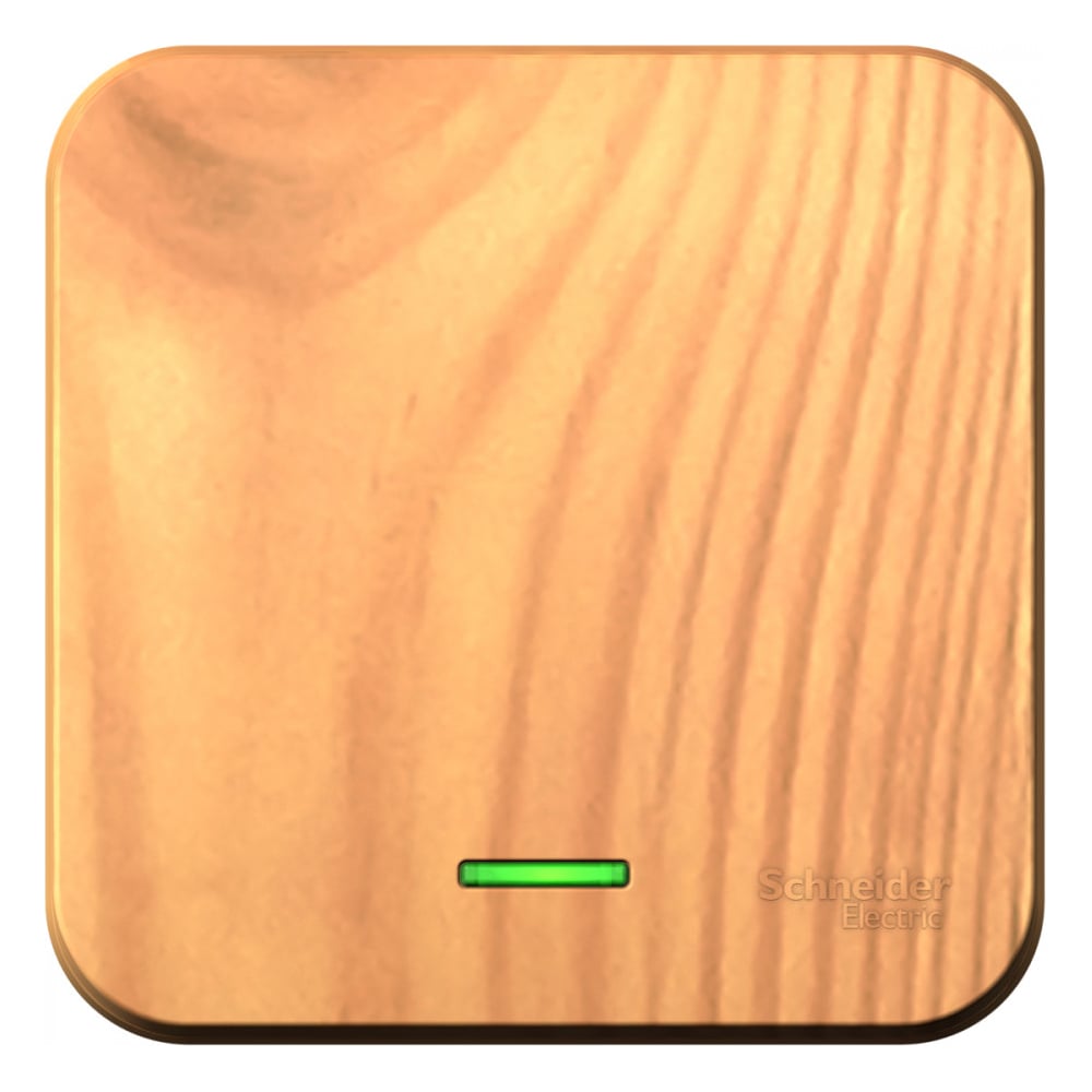 Изображение товара Одноклавишный проходной переключатель Sistema Electric Blanca яркий ясень 10А IP20