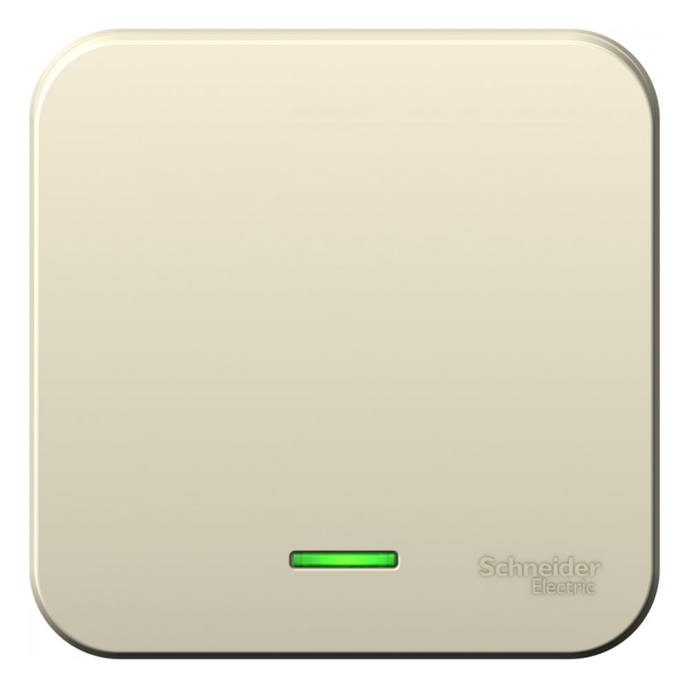 Изображение товара Одноклавишный проходной переключатель Systeme Electric BLANCA IP20 молочный