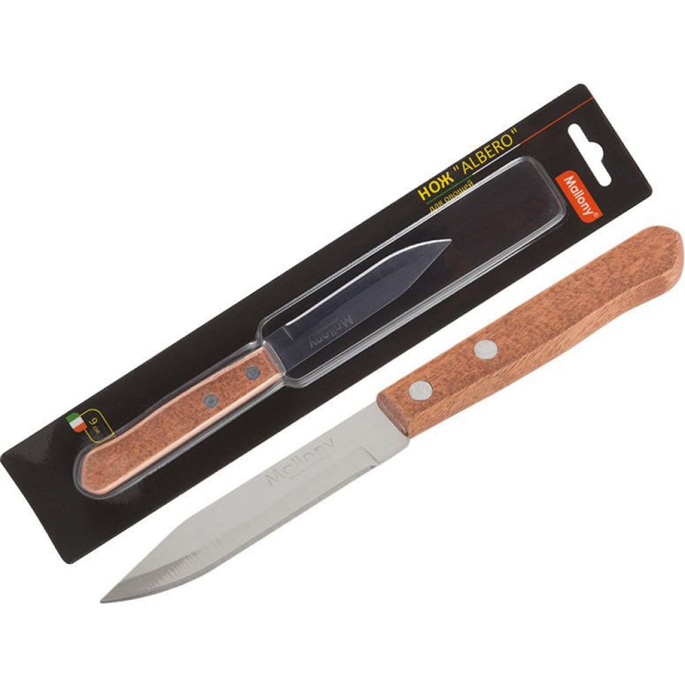 Нож для овощей Mallony нож для овощей regent inox retro knife длина 100 120 мм