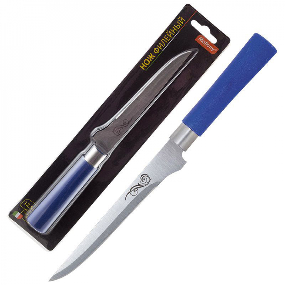 фото Нож с пластиковой рукояткой mallony mal-04p-mix филейный 125 см 985378
