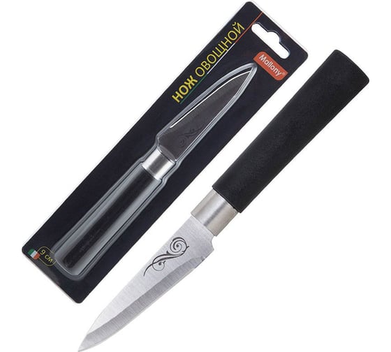 Изображение товара Нож с пластиковой рукояткой Mallony MAL-07P для овощей 9 см 985377