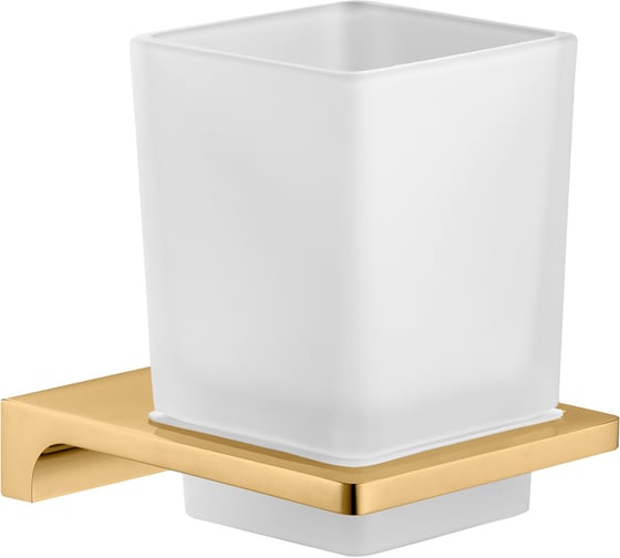 Изображение товара Стакан одинарный стеклянный настенный RavSlezak, золотистый крацованный NLA0201ZK