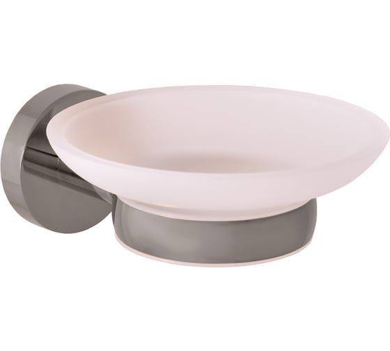 Изображение товара Мыльница стеклянная настенная RavSlezak, серый металлик крацованный COA0300MGK