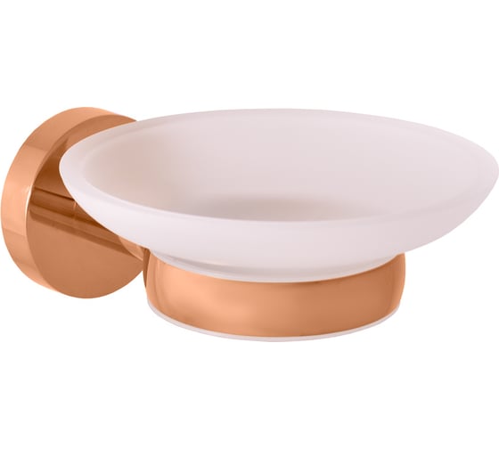 Изображение товара Мыльница стеклянная настенная RavSlezak, розовый золотистый крацованный COA0300ZRK