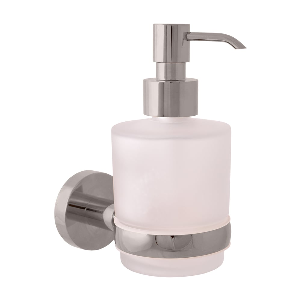 Изображение товара Дозатор жидкого мыла настенный RavSlezak стеклянный серый металлик COA0303MGL