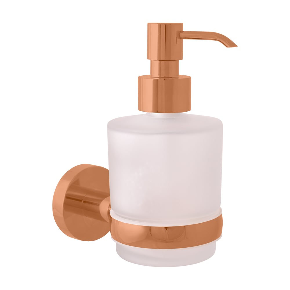 Изображение товара Настенный дозатор для жидкого мыла RavSlezak COA0303ZRK розовое золото стеклянный матовый дизайн