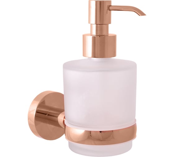 Изображение товара Дозатор для жидкого мыла настенный RavSlezak, стеклянный, розовый золотистый глянцевый COA0303ZRL