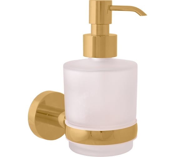 Изображение товара Дозатор для жидкого мыла настенный RavSlezak, стеклянный, золотистый крацованный COA0303ZK