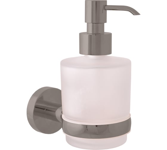 Изображение товара Дозатор для жидкого мыла настенный RavSlezak, стеклянный, серый металлик крацованный COA0303MGK