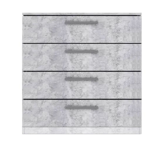 Изображение товара Комод для одежды и вещей ЦМК Trend-4 902x500x844 мм 4 ящика бетонный камень ME0005