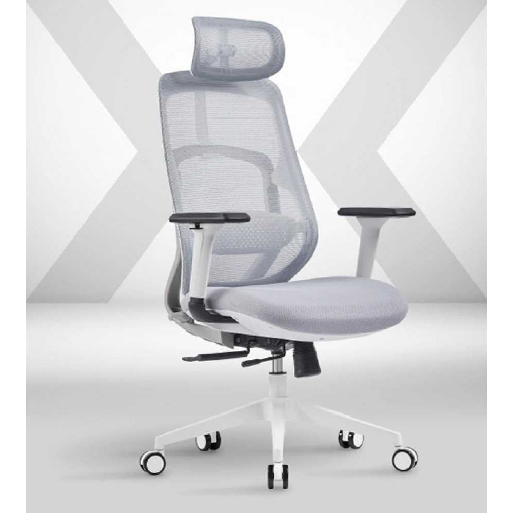 Изображение товара Офисное поворотное кресло KSG SPARX FX-4 Ghost Grey/Grey с регулируемыми подлокотниками и подголовн