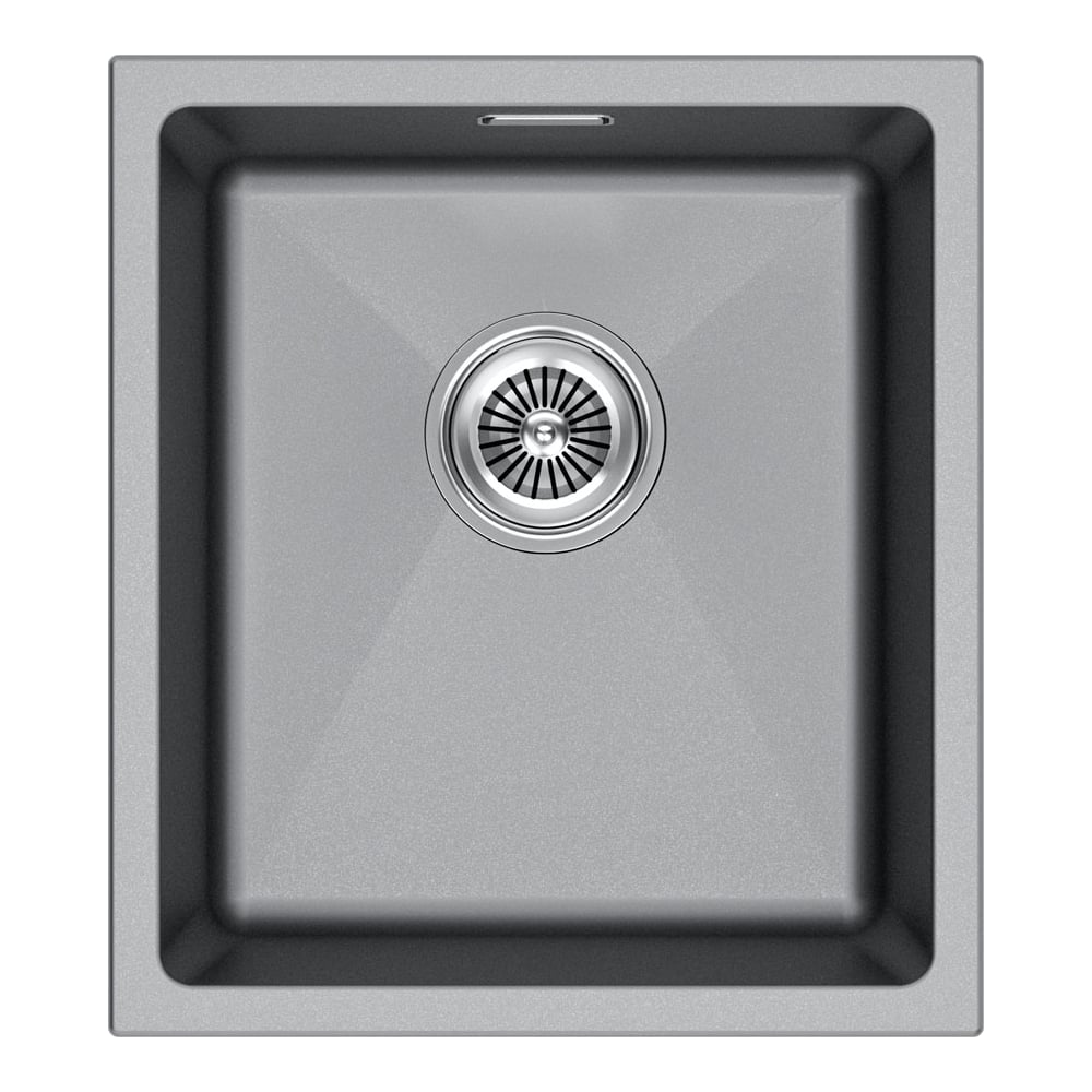 Изображение товара Мойка Paulmark LUMI 41UNI из искусственного гранита серого металлика 410x460 мм