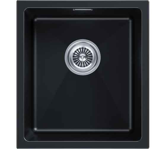 Изображение товара Мойка Paulmark LUMI 41UNI, IT-GRANIT, черный металлик, 410x460 мм LU41-BLM