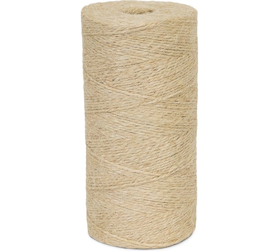 Изображение товара Шпагат джутовый ЩИТ ШД 1,2 ктекс П 2 пол. 2-ниточный в боб. по 0,5 кг белый 15106-1