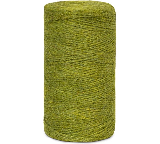 Изображение товара Шпагат джутовый ЩИТ ШД 1,2 ктекс П 2 пол. 2-ниточный в боб. по 0,5 кг оливковый 15109-1