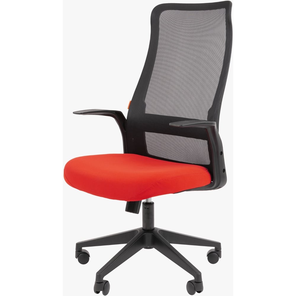 Изображение товара Офисное кресло CHAIRMAN 573 черный/красный с подголовником и подлокотниками