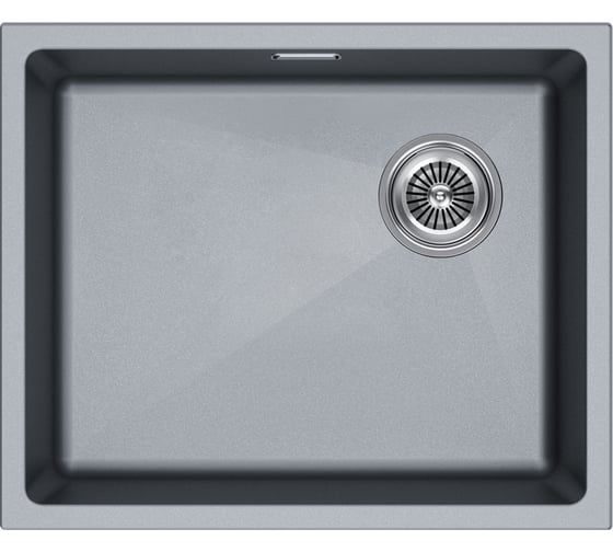 Изображение товара Мойка Paulmark LUMI 55UNI-SKEW, IT-GRANIT, серый металлик, 555x460 мм LU55SK-GRM