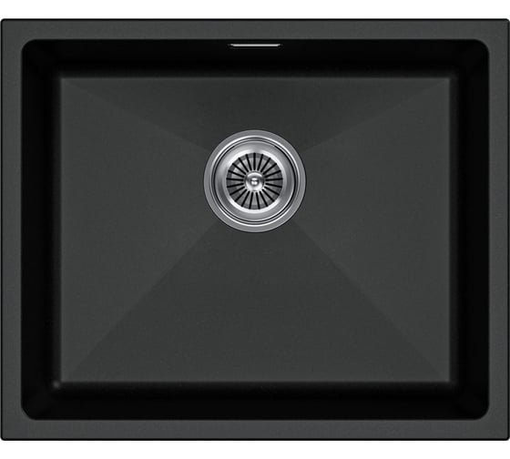 Изображение товара Мойка Paulmark LUMI 55UNI, IT-GRANIT, черный, 555x460 мм LU55-BL