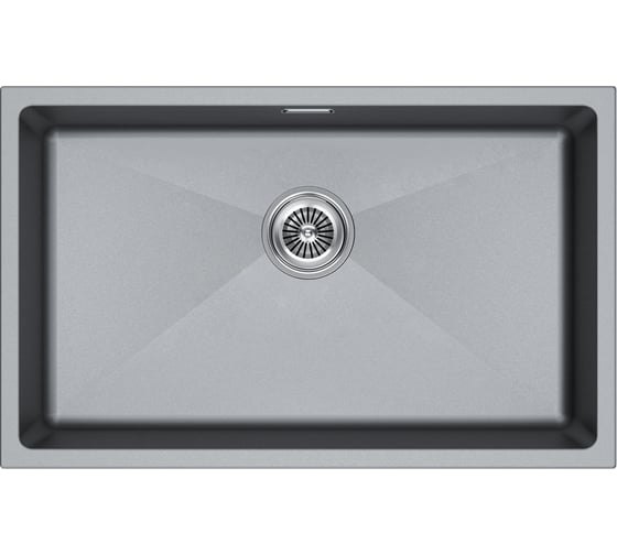 Изображение товара Мойка Paulmark LUMI 74UNI, IT-GRANIT, серый металлик, 740x460 мм LU74-GRM