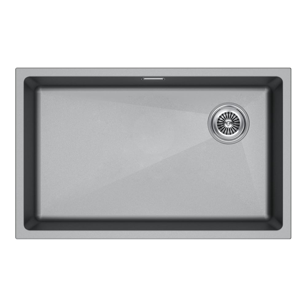 Изображение товара Мойка Paulmark LUMI 74UNI-SKEW, IT-GRANIT, серый металлик, 740x460 мм LU74SK-GRM