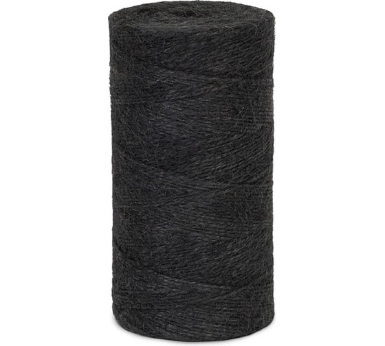 Изображение товара Шпагат джутовый ЩИТ ШД 1,2 ктекс П 2 пол. 2-ниточный в боб. по 0,5 кг черный 15113-1