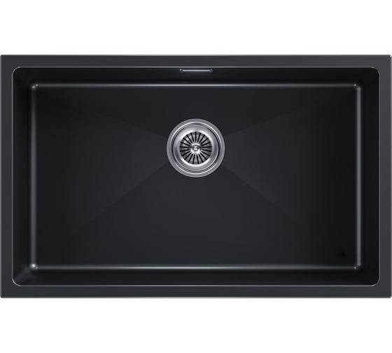 Изображение товара Мойка Paulmark LUMI 74UNI, IT-GRANIT, черный металлик, 740x460 мм LU74-BLM