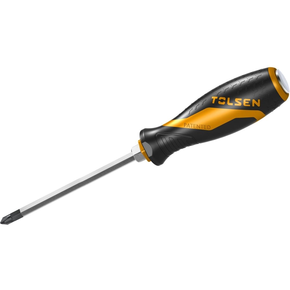 Отвертка крестовая TOLSEN "GRIPro" Phillips №2, 150 мм, силовая 20125