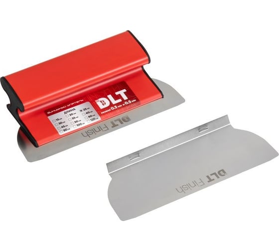 Изображение товара Шпатель малярный DLT Finish версия PRO Н-образный, 25 см, лезвия 0,3 и 0,5 мм 1658