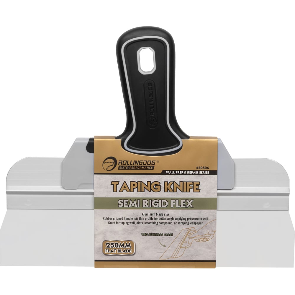 Изображение товара Фасадный шпатель Rollingdog 250 мм нержавеющая сталь двухкомпонентная рукоять
