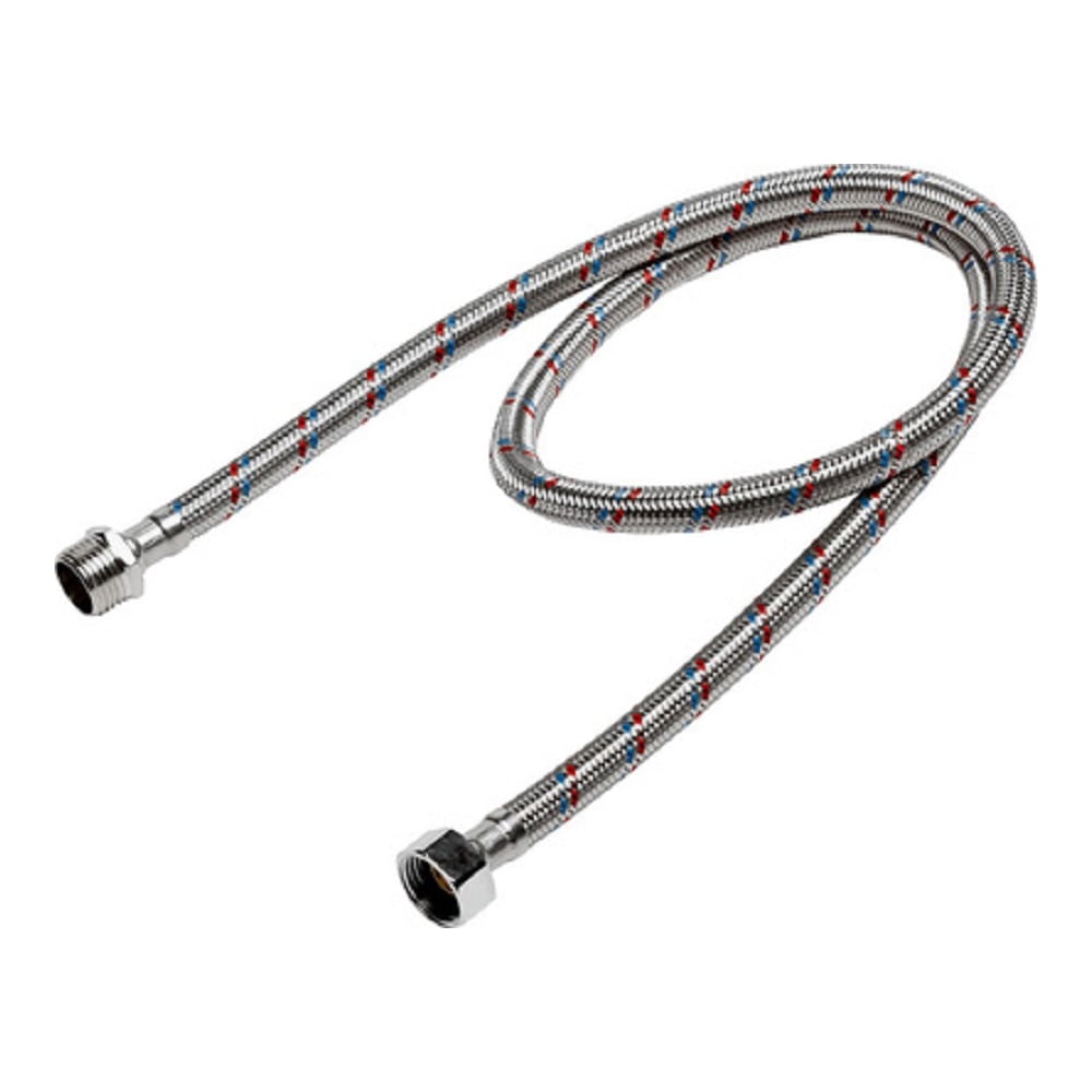 Изображение товара Гибкая водопроводная подводка GRIALE 1/2 дюйма, 5м, гайка-штуцер, нержавеющая сталь