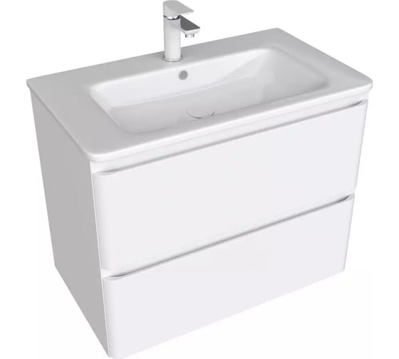 Изображение товара Тумба Aquanet Эмбер 80 2 ящика, белый матовый 330467 00330467